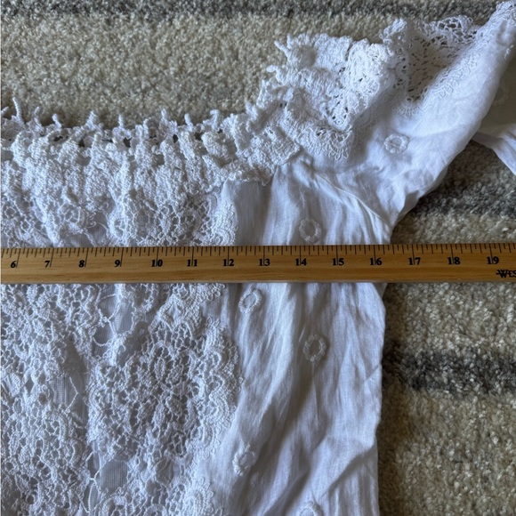 Temptations White Eyelet Ruffled Tunic - Picture 15 of 16